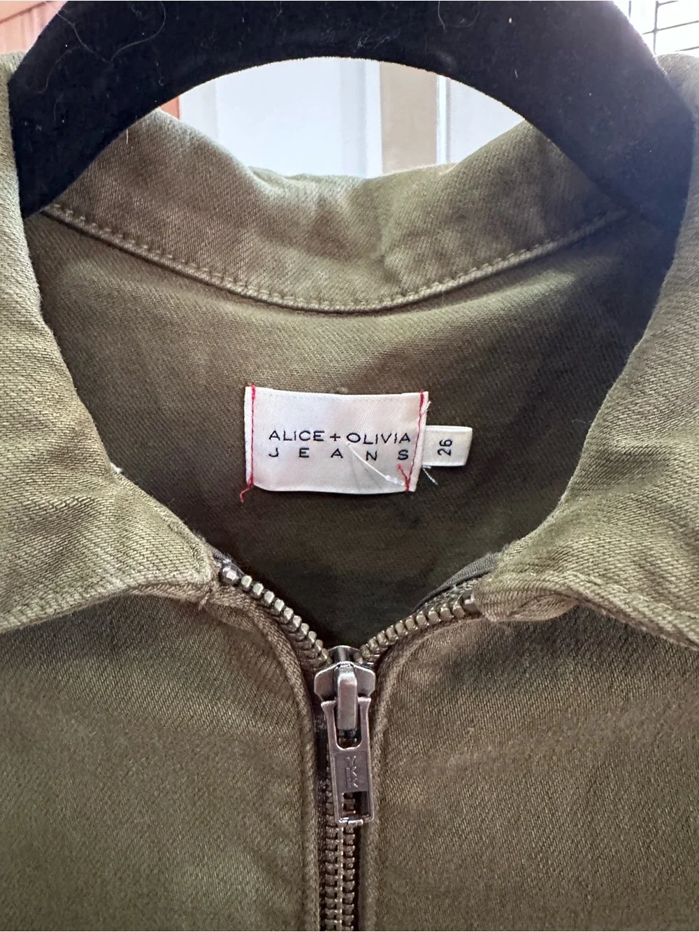 Alice + Olivia Olive Green Short-Sleeve Utility Jumpsuit - Picture 5 of 7